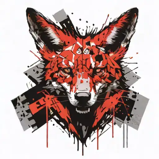 jackal head tattoo design idea