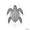 Turtle tattoo design idea