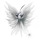 mythology humming birds lilys tattoo design idea