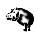 hippo tattoo design idea