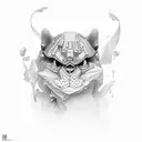 train tattoo design idea