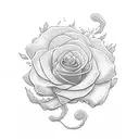 studio ghibli roses tattoo design idea