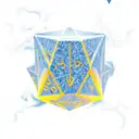 dnd dice  in a vertical row with phoenix above them tattoo design idea