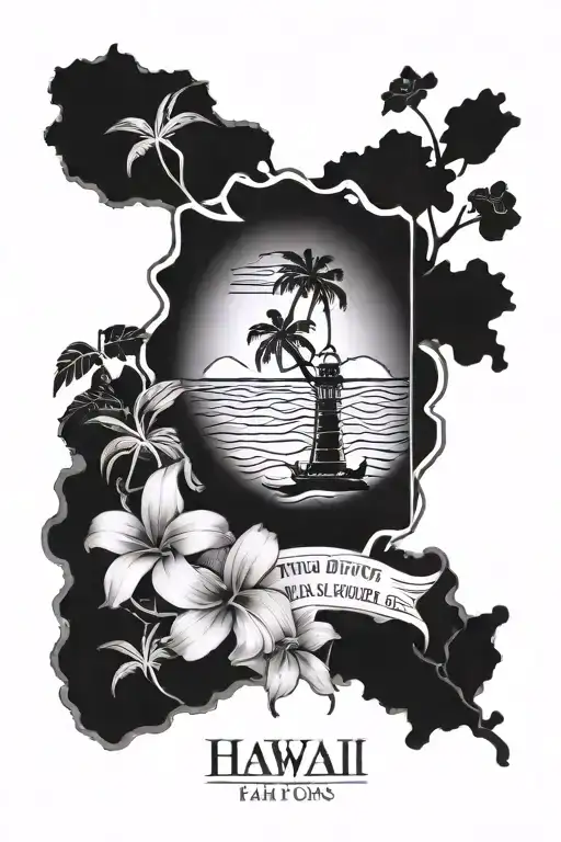 Hawaii memorial tattoo for dad walking tattoo design idea