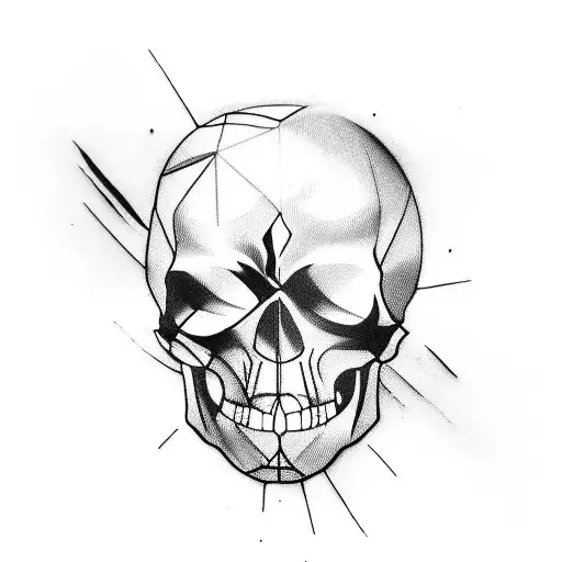 tattoo, black and white, hipster skull tattoo design idea