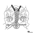 two keys with a fox's paw keychain with the prhase "you gave me a key and called it home" inside the keychain tattoo design idea