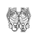 two keys with a fox's paw keychain with the prhase "you gave me a key and called it home" inside the keychain tattoo design idea