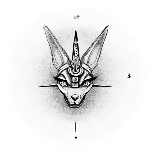 Anubis clock eye tattoo design idea