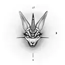 Anubis clock eye tattoo design idea