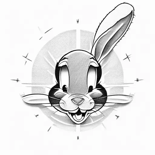 bugs bunny in suit  tattoo design idea