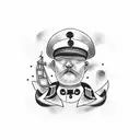 my father was a sailor and died in a ship accident. design a small tattoo to remember him tattoo design idea