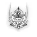 my father was a sailor and died in a ship accident. design a small tattoo to remember him tattoo design idea
