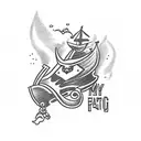 my father was a sailor and died in a ship accident. design a small tattoo to remember him tattoo design idea