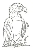 eagle holding a snake tattoo design idea