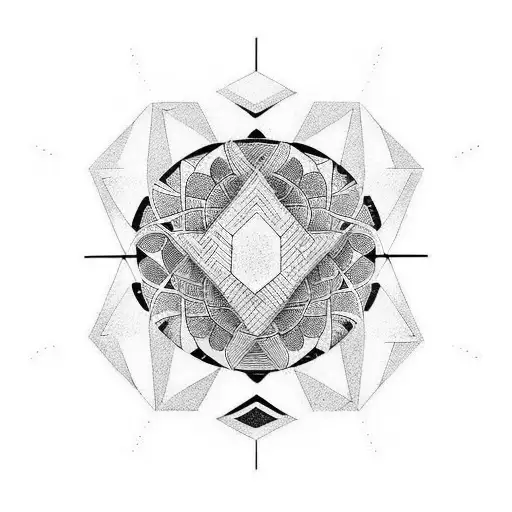 kind of japanese full sleeve/yakusa, but with a touch of geometrical art tattoo design idea