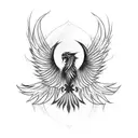 A phoenix rising from the ashes tattoo design idea
