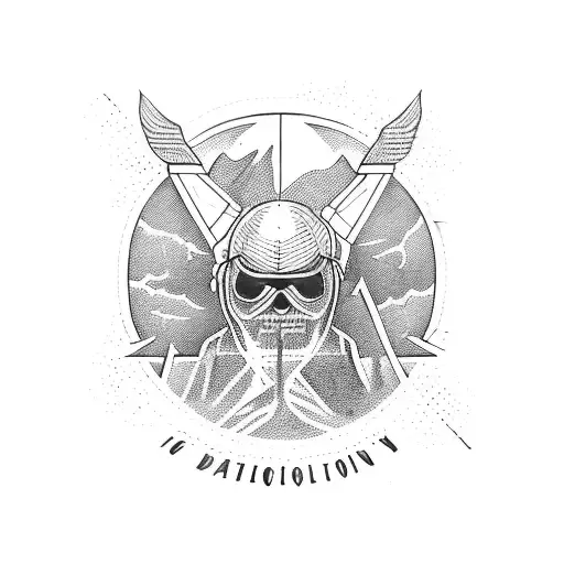 A free-spirited traveler exploring the world on a Harley-Davidson tattoo design idea