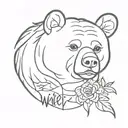  juice wrld christian lover kanye west bear tattoo design idea
