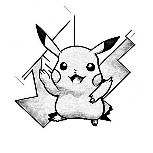 pikachu tattoo design idea