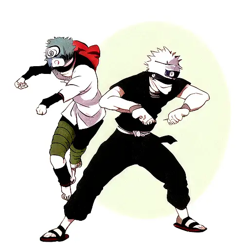 kakashi and obito tattoo design idea