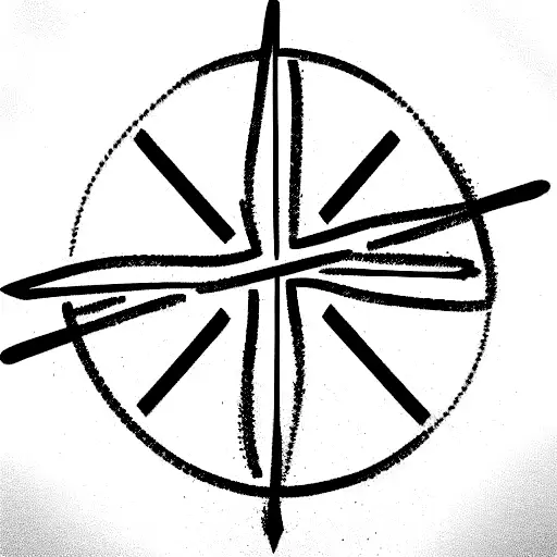 Katholic cross combined with the words trust the process tattoo design idea