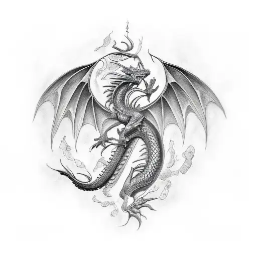 Celtic Dragon Wings Tattoo Stock Vector (Royalty Free) 231311164 |  Shutterstock