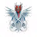 dragon wings tattoo design idea