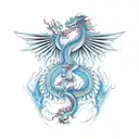 dragon wings tattoo design idea