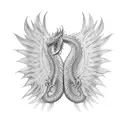 dragon wings tattoo design idea
