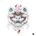 Foo Dog tattoo design idea