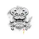 Foo Dog tattoo design idea
