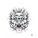 Foo Dog tattoo design idea