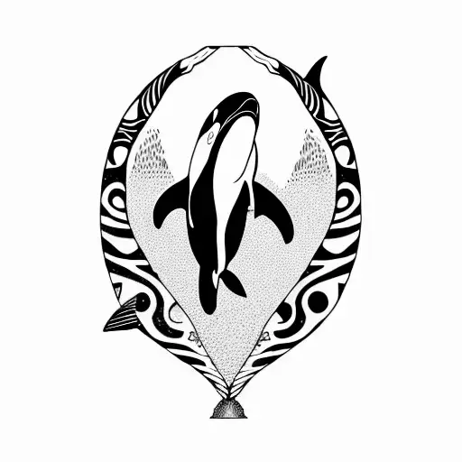 killer whale tattoo design idea
