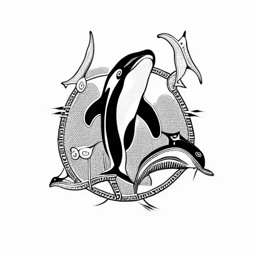 killer whale tattoo design idea