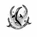 killer whale tattoo design idea