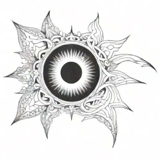 eclipse tattoo design idea