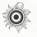 eclipse tattoo design idea