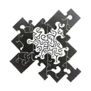 interconnected puzzle pieces forming a heart tattoo design idea