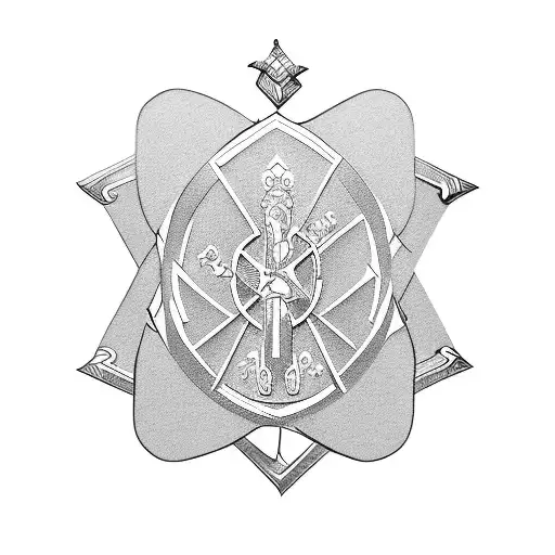 saint benedict medal tattoo design idea