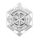 saint benedict medal tattoo design idea