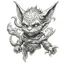 baby demon slayer tattoo design idea