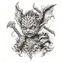 baby demon slayer tattoo design idea