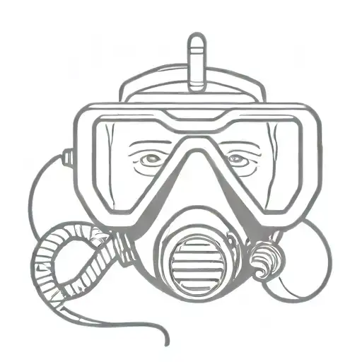 scuba diving mask tattoo design idea