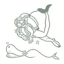 scuba diving tattoo design idea