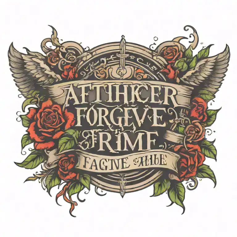 Father Forgive Me For I Sin tattoo design idea