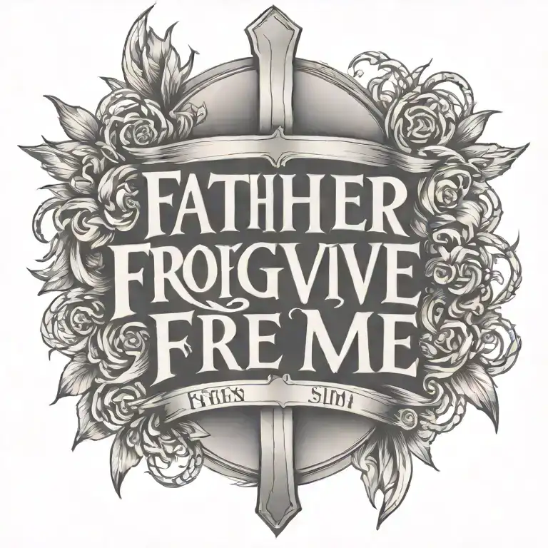 Father Forgive Me For I Sin tattoo design idea