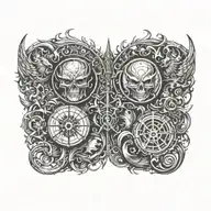 good vs evil tattoo design idea