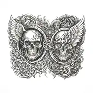good vs evil tattoo design idea