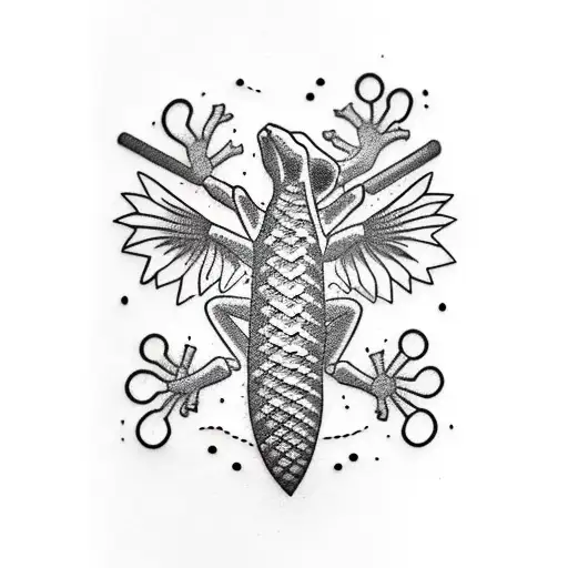 gecko tattoo design idea