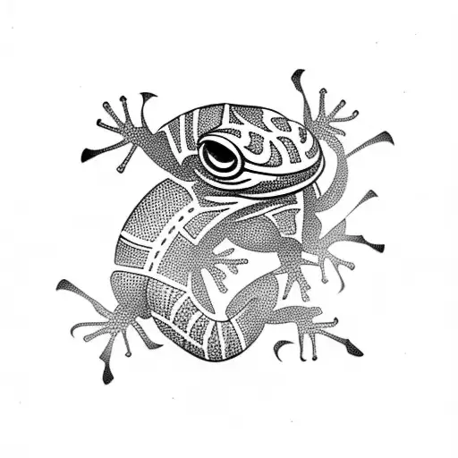 gecko tattoo design idea